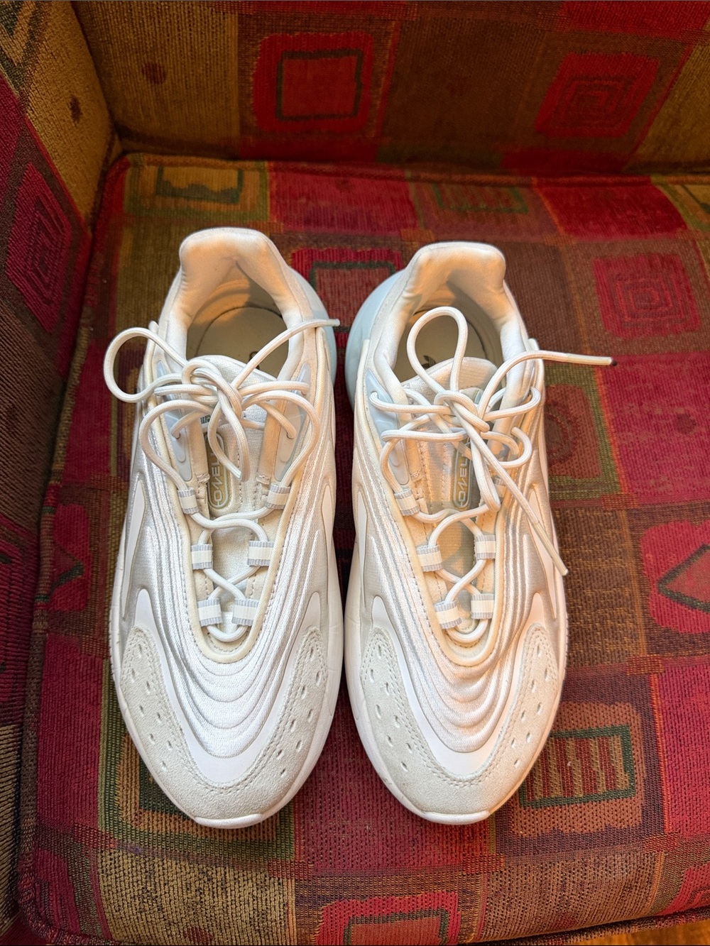 ADIDAS Ozelia Savanna All - White Athletic Sneakers - Clean Minimal Style